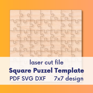 Square puzzle template 7x7