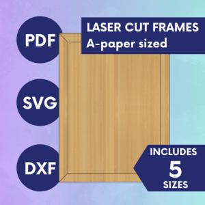 A-Paper Laser Cut Picture Frame SVG | 2-Layer Photo Frame Design