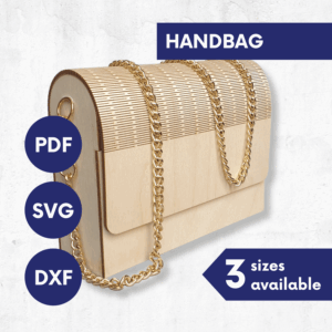 Laser Cut Handbag SVG | Wooden Bag Template
