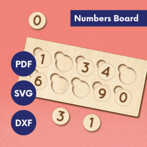Laser Cut Number Puzzle SVG | Montessori Math Game