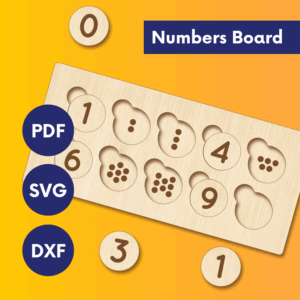 Laser Cut Number Match SVG | Montessori Learning Tool