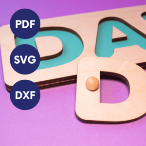 Laser Cut Name Puzzle SVG | Kids Educational Toy Pattern