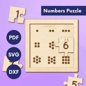 Laser Cut Number Match SVG | Montessori Learning Tool