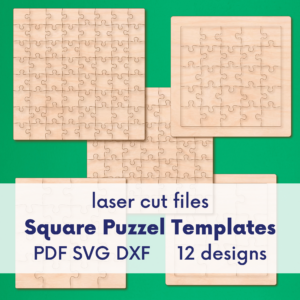 Square puzzle template bundle