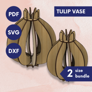 Laser Cut Tulip Vase SVG Bundle | Test Tube Flower Holder Design