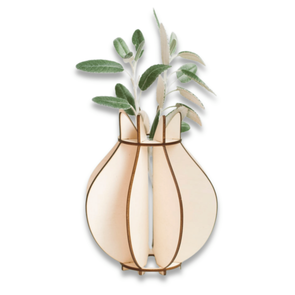 Laser Cut Tulip Vase SVG | Test Tube Flower Holder Design - Image 2