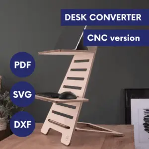 CNC Standing Desk Plans | Wooden Desk Converter