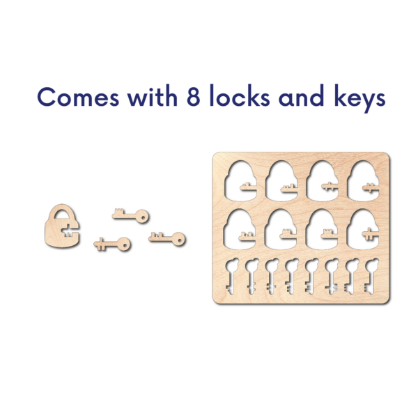 Laser Cut Key Puzzle SVG | Montessori Shape Matching Toy - Image 4