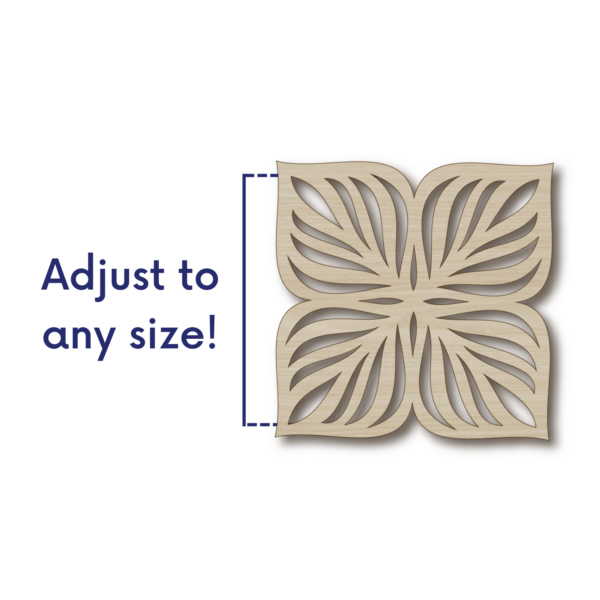 Laser Cut Floral Coaster SVG | Floral Drink Coaster Set - Image 2