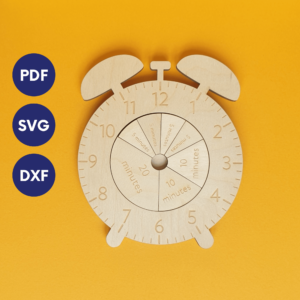 Wooden learning clock for kids