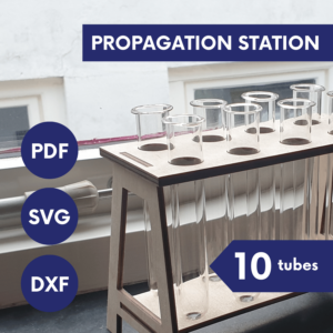 Laser Cut Test Tube Holder SVG | 10 Tube Plant Display