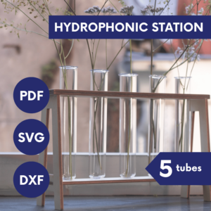 Laser Cut Propagation Station SVG | 5 Tube Plant Stand