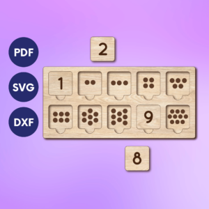Laser Cut Math Board SVG | Montessori Counting Toy