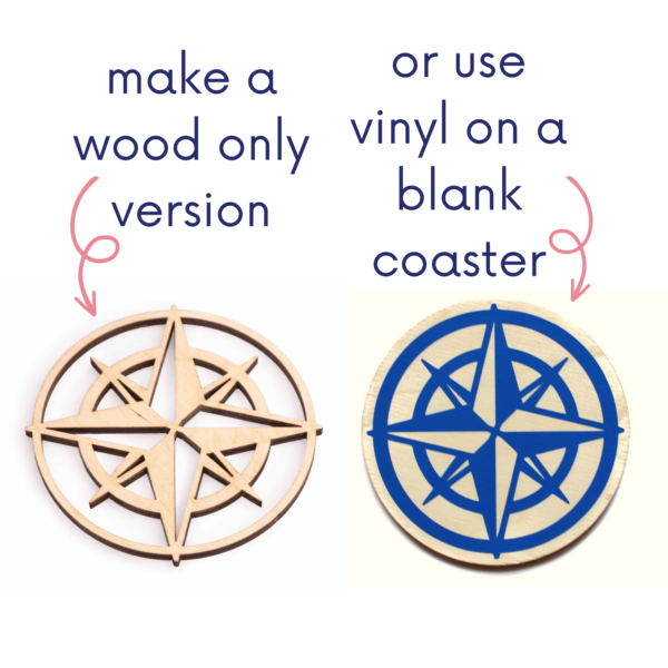 Laser Cut Nautical Coaster SVG | Ocean Theme Drink Set - Image 2