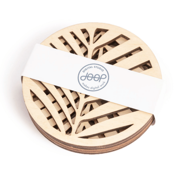 Laser Cut Palm Leaf Coaster SVG | Tropical Drink Coaster Set - Image 4
