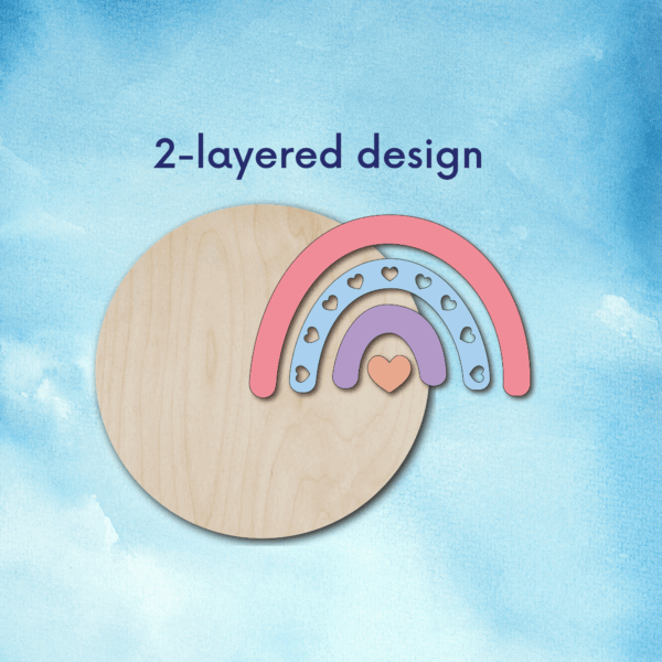 Laser Cut Nursery Name Sign SVG | Rainbow Wall Art - Image 2