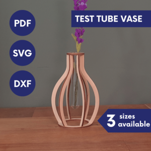 Laser Cut Round Vase SVG | 6-Leg Test Tube Holder