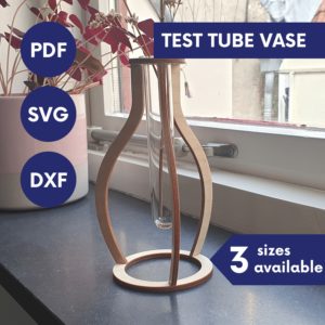 Laser Cut Round Vase SVG | 3-Leg Test Tube Holder