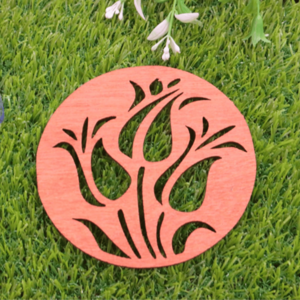 Laser Cut Tulip Coaster SVG | Floral Drink Coaster Set - Image 2