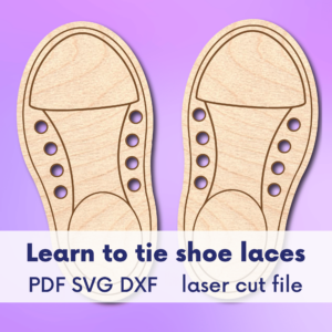 Shoe tying practice toy